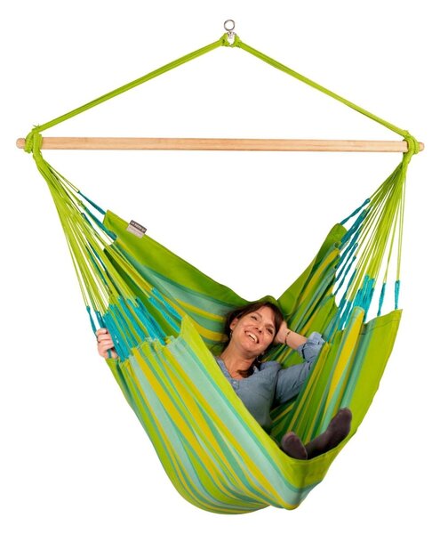 La Siesta Závesné hojdacie kreslo DOMINGO KINGSIZE CARIBIC - lime