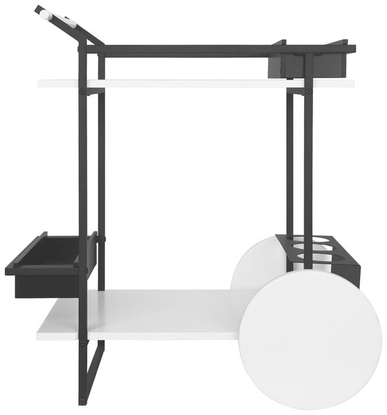 SERVÍROVACÍ VOZÍK, čierna, biela, 74/81/53,5 cm MID.YOU - Barový nábytok, Online Only