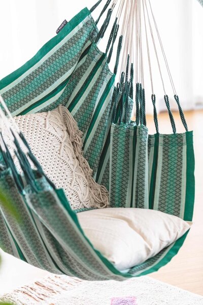 La Siesta Závesné hojdacie kreslo HABANA KINGSIZE PATTERN - agave