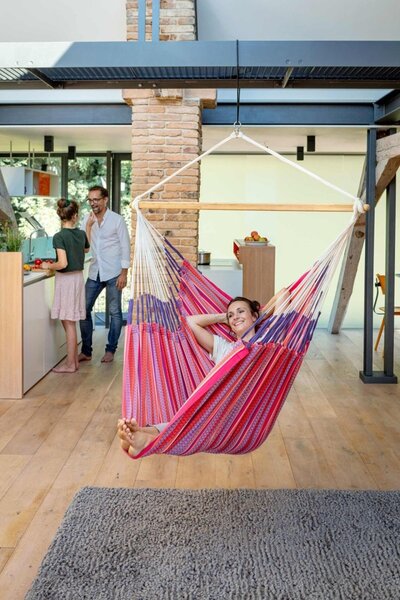 La Siesta Závesné hojdacie kreslo HABANA KINGSIZE PATTERN - flamingo