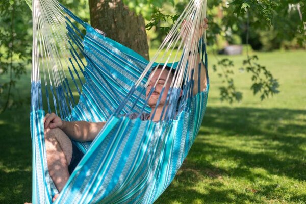 La Siesta Závesné hojdacie kreslo HABANA KINGSIZE PATTERN - azure