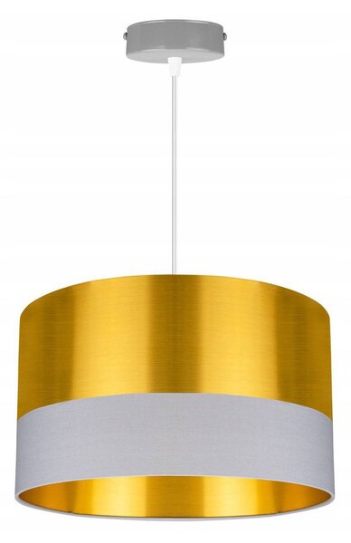 Závesné svietidlo Golden, 1x zlaté textilné tienidlo (výber z 2 farieb), (výber z 2 farieb konštrukcie), (fi 35cm)