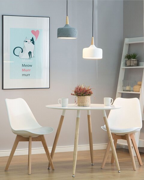 Závesná lampa biela so sadrovým tienidlom moderné stropné svietidlo do interiéru