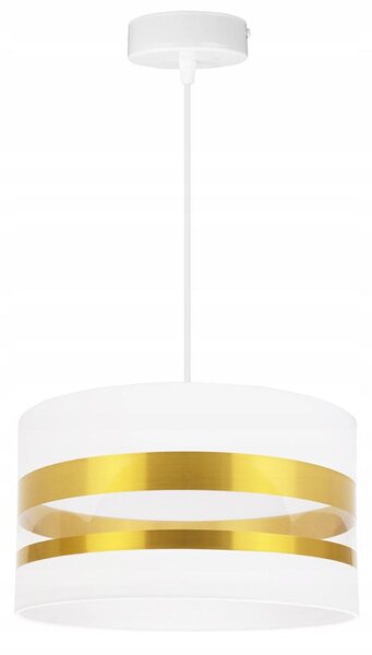 Závesné svietidlo Intense Gold, 1x textilné tienidlo (výber zo 6 farieb), (výber z 3 farieb konštrukcie), (fi 35cm)