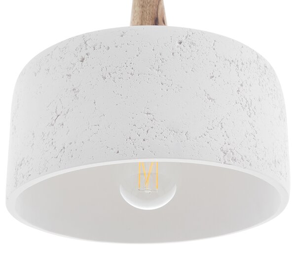 Závesná lampa biela so sadrovým tienidlom moderné stropné svietidlo do interiéru