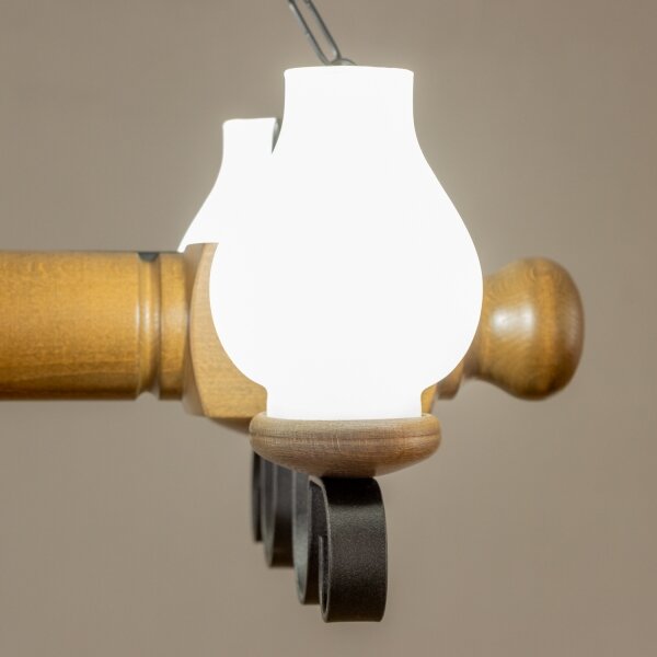 Brilagi - Luster na reťazi RUSTIC 4xE14/40W/230V buk/orech