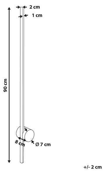 Nástenné LED svietidlo zlaté hliník železo 90 cm lampa na stenu obývacia izba spálňa moderný dizajn