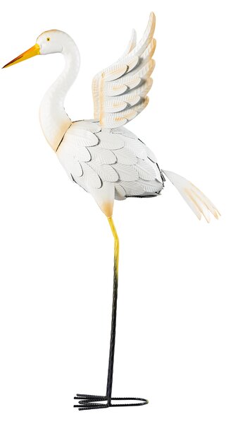 Livarno home Kovový dekoratívny vták (biela volavka) (100371957)