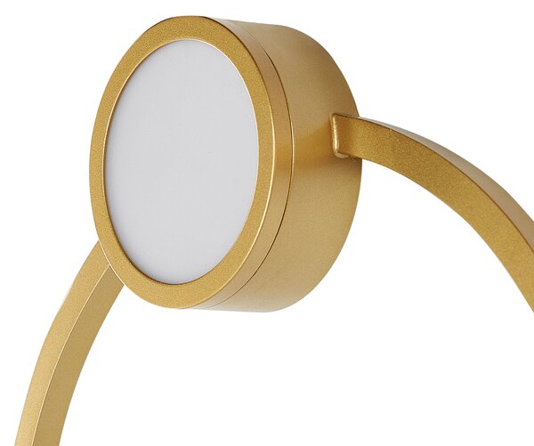 Nástenná LED lampa zlatá kovové tienidlo LED teplá biela dekorácie doplnky osvetlenie moderný štýl