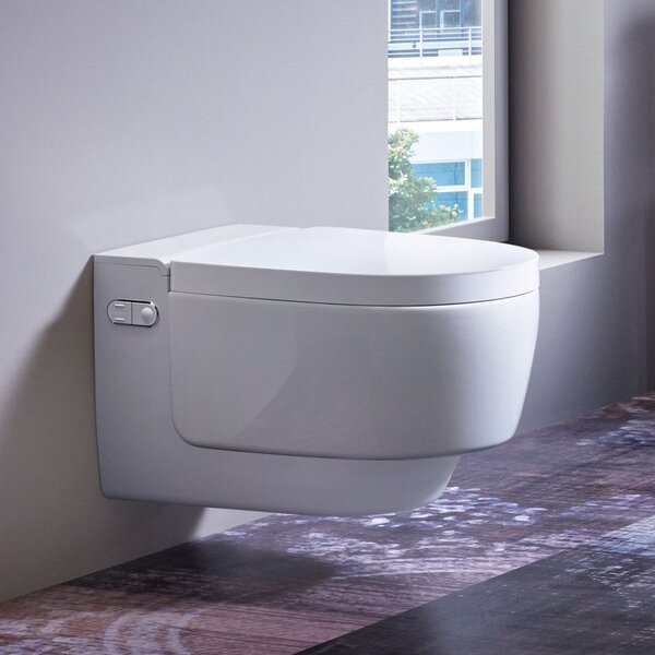 GEBERIT AquaClean Mera Comfort závesný elektronický bidet s keramikou, TurboFlush, 395 x 590 mm, biela alpská/kryt biela alpská, s povrchom KeraTect, 146.212.11.1