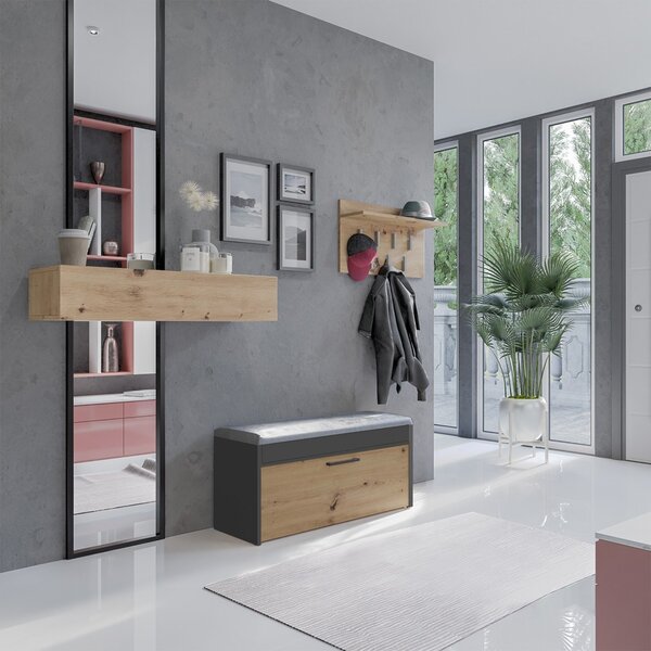 TP Living Botník PARMA antracit/dub artisan