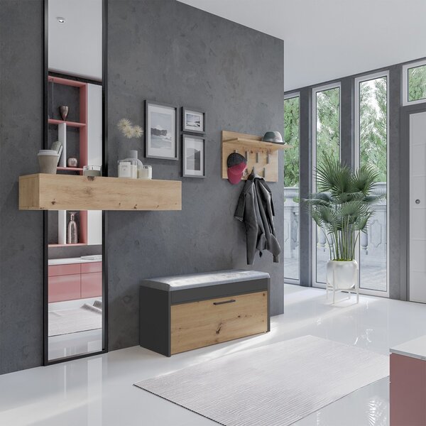 TP Living Botník PARMA antracit/dub artisan