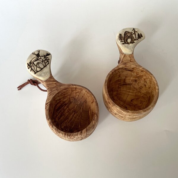 Pahkataide Fínsky hrnček Kuksa Poro, breza kučeravá