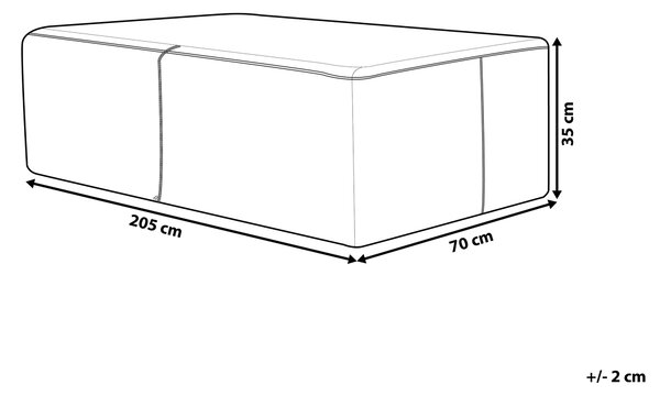 Ochranná plachta na záhradný nábytok sivá PVC polyester 205 x 70 x 35 cm kryt proti dažďu