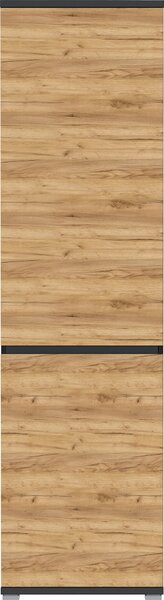 PREDSIEŇOVÁ SKRIŇA, antracitová, farba duba, 54/200/40 cm Xora - Skrine