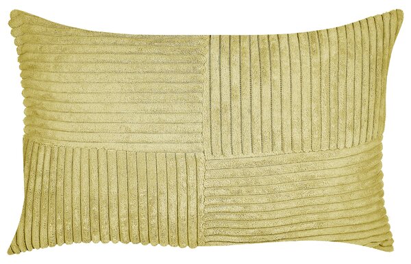 Sada 2 dekoratívnych vankúšov zelená menčester 50 x 30 cm pásikavý vzor moderný štýl doplnky