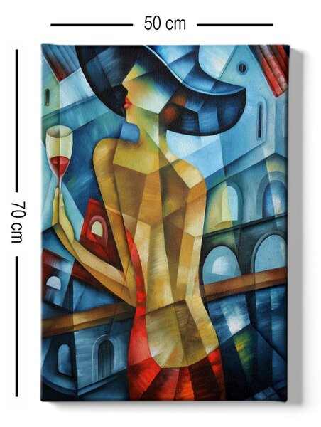 Wallity Obraz na plátne Cubism lady 50x70 cm