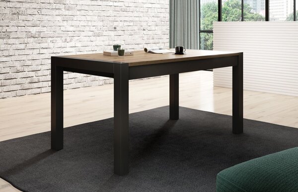 Rozkladací jedálenský stôl SONJA - 160-240 cm, dub taurus / čierny