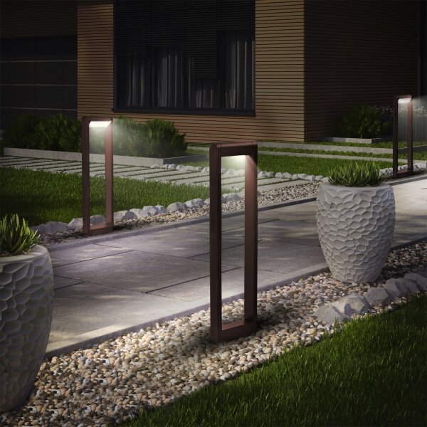 BRILAGI - LED vonkajšia lampa CROTONE LED/7W/230V hnedá IP54 80 cm