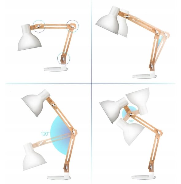 Stolová lampa 1xE27/40W/230V biela