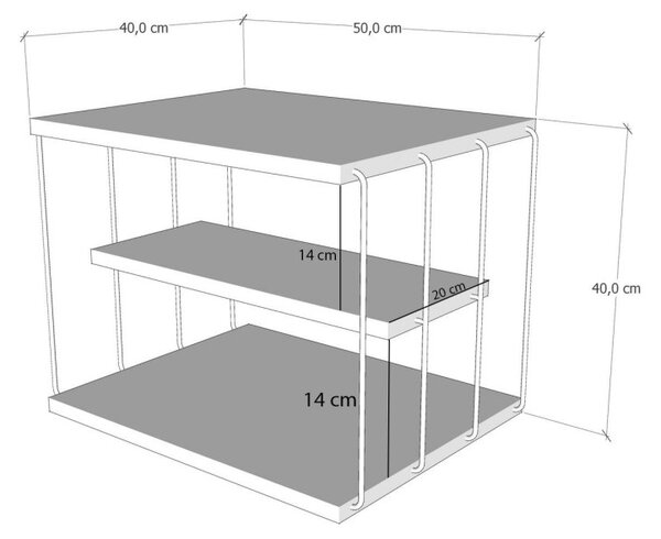 Kalune Design Odkladací stolík Lifon biely