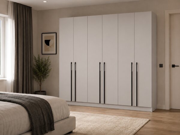 Šatníková skriňa Casmira 230x210x55 - kašmír / čierna