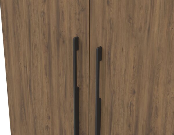 Šatníková skriňa Casmira 230x210x55 - orech / čierna