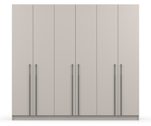 Šatníková skriňa Casmira 230x210x55 - kašmír / čierna