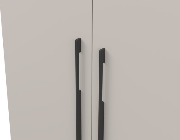 Šatníková skriňa Casmira 230x210x55 - kašmír / čierna