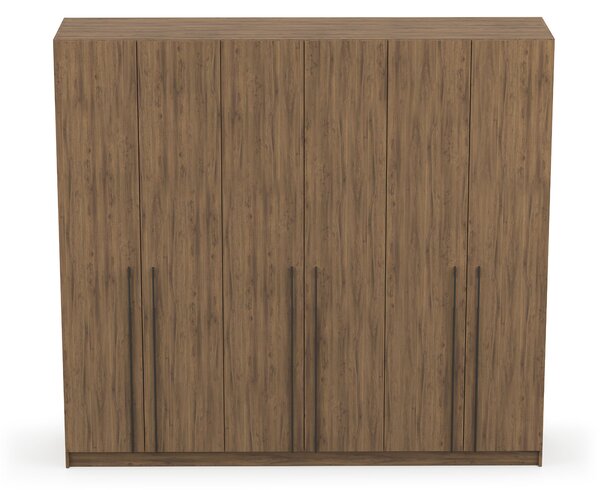 Šatníková skriňa Casmira 230x210x55 - orech / čierna