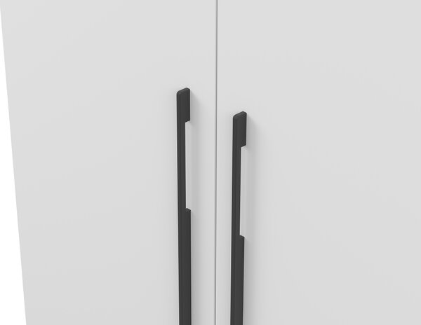 Šatníková skriňa Casmira 230x210x55 - biela / čierna