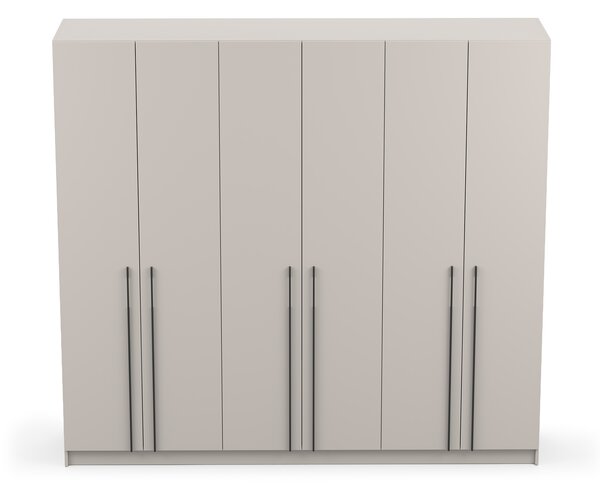 Šatníková skriňa Casmira 230x210x55 - kašmír / čierna