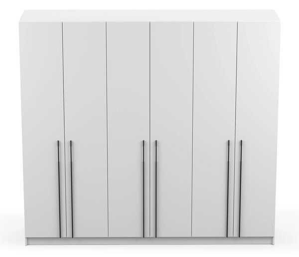 Šatníková skriňa Casmira 230x210x55 - biela / čierna