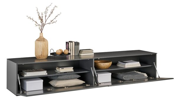 NÍZKA KOMODA, antracitová, 242/44/50 cm Dieter Knoll - TV nábytok