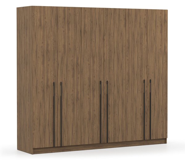 Šatníková skriňa Casmira 230x210x55 - orech / čierna