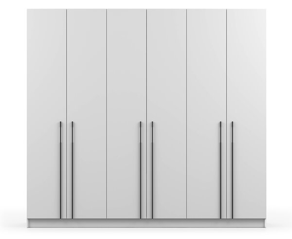 Šatníková skriňa Casmira 230x210x55 - biela / čierna