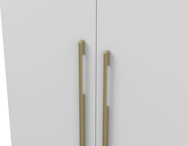 Šatníková skriňa Casmira 230x210x55 - biela / zlatá