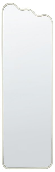 Nástenné zrkadlo biele železo sklo 45 x 145 cm nepravidelný tvar závesné moderný minimalistický štýl obývačka spálňa predsieň