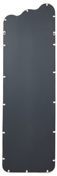 Nástenné zrkadlo biele železo sklo 45 x 145 cm nepravidelný tvar závesné moderný minimalistický štýl obývačka spálňa predsieň