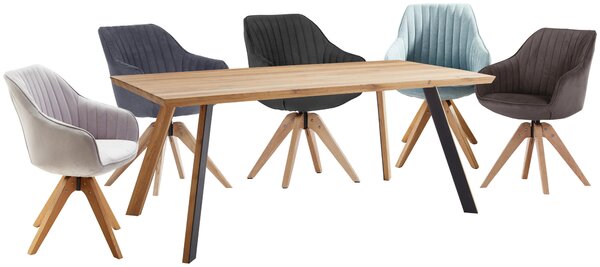 JEDÁLENSKÝ STÔL, divoký dub, farba duba, 180/90/75 cm Linea Natura - Stoly