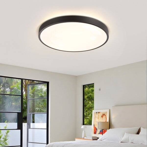 Brilagi - stmievateľné LED svietidlo GLASS POOL DOUBLE LED/60W/230V 50 cm čierne + diaľkové ovládanie