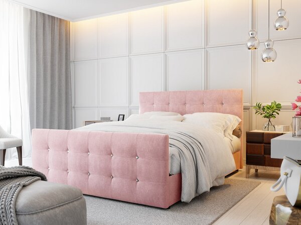 Manželská posteľ KAUR 2 - 160x200, ružová