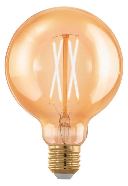 EGLO 110064 LED celosklenená žiarovka E27 Vintage filament G95 Globe 4W/28W 300lm 1700K GOLD DIM stmievateľná