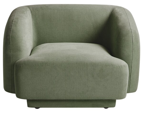 Kreslo zelené polyester látkové čalúnenie retro glamour štýl s podrúčkami obývacia izba