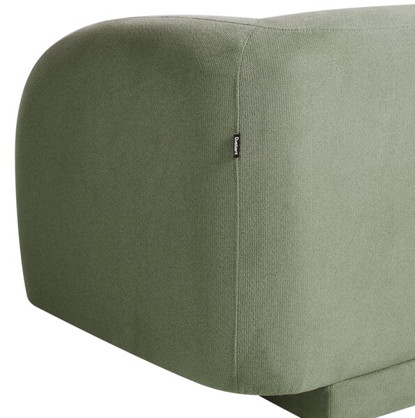 Kreslo zelené polyester látkové čalúnenie retro glamour štýl s podrúčkami obývacia izba