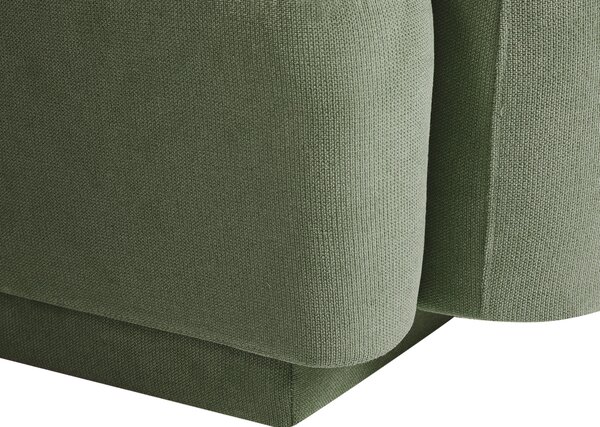 Kreslo zelené polyester látkové čalúnenie retro glamour štýl s podrúčkami obývacia izba