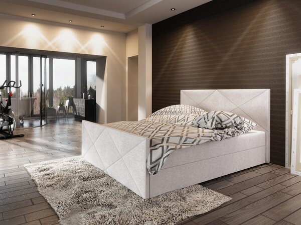 Boxspringová jednolôžková posteľ VASILISA 4 - 120x200, béžová