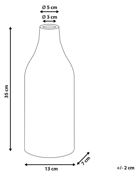 Váza na kvety modrá a biela kameninová 35 cm dekoratívny doplnok vodoodolná so vzorom oblohy