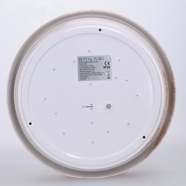 Brilagi - LED stropné svietidlo FLOCO LED/24W/230V, priemer 30 cm, drevo/čierna