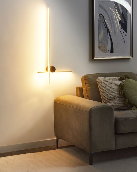 Nástenné LED svietidlo zlaté hliník železo 90 cm lampa na stenu obývacia izba spálňa moderný dizajn
